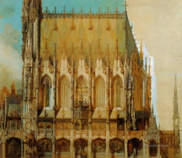 history Painting - gotische grabkirche st michael seitenansicht Academic history Hans Makart